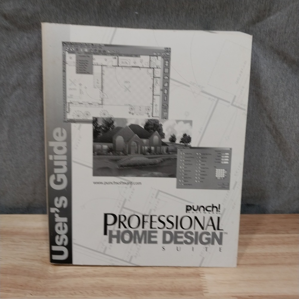 Punch! Professional Home Design Suite User's Guide Manual 2nd Edition 2001 White